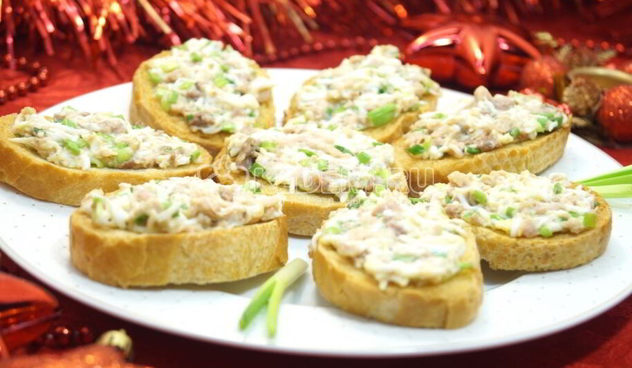 Рецепт бутербродов с печенью трески