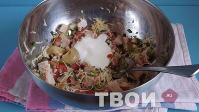 бутерброды, запеченные с ветчиной