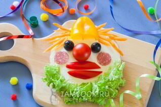 Детский бутерброд Клоун