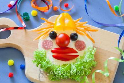 Детский бутерброд Клоун