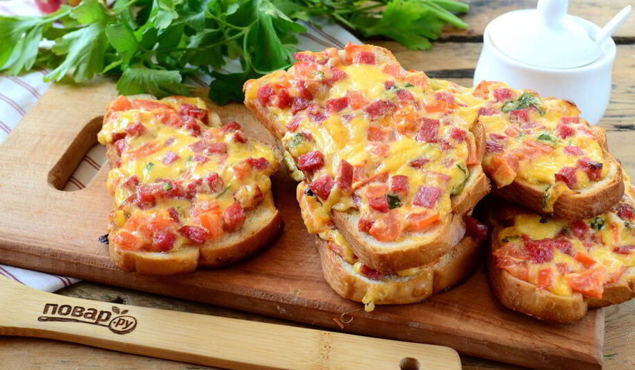 Рецепт сочных горячих бутербродов