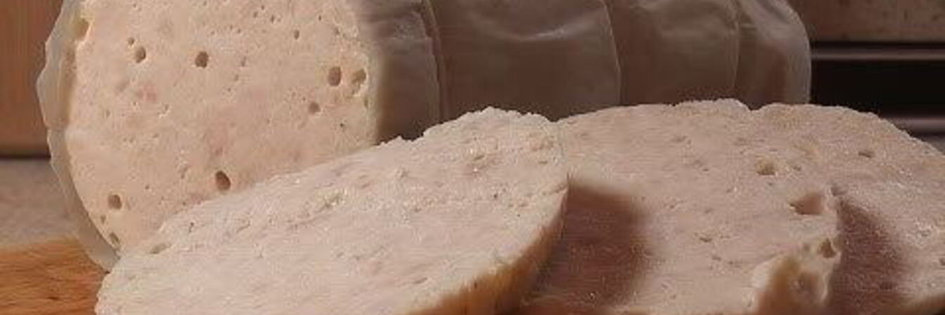 Домашняя вареная колбаса в кружке