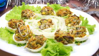 яйца фаршированные грибами