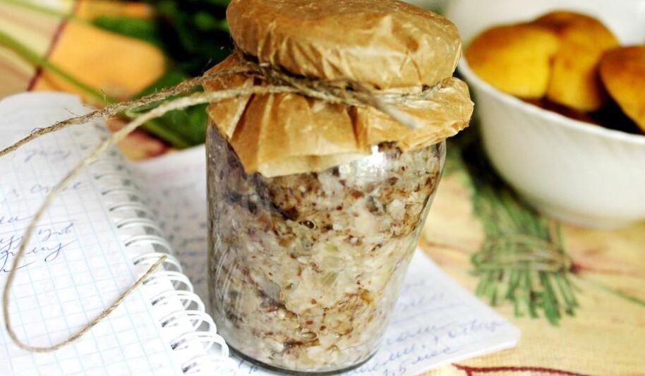 Рецепт грибной икры из маслят