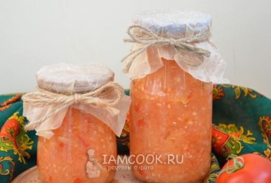Кабачковая икра с помидорами на зиму