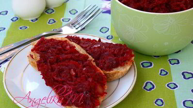 свекольная икра из вареной свеклы