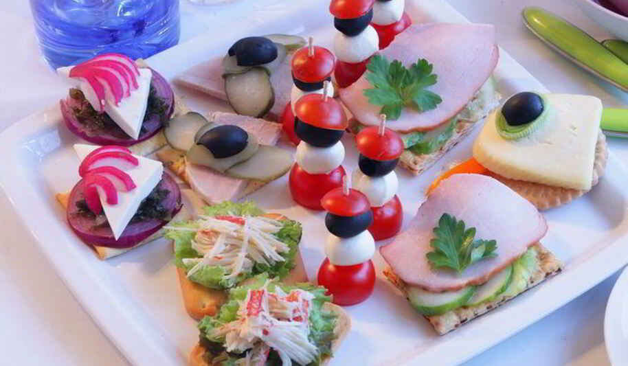 Рецепт канапе с бужениной