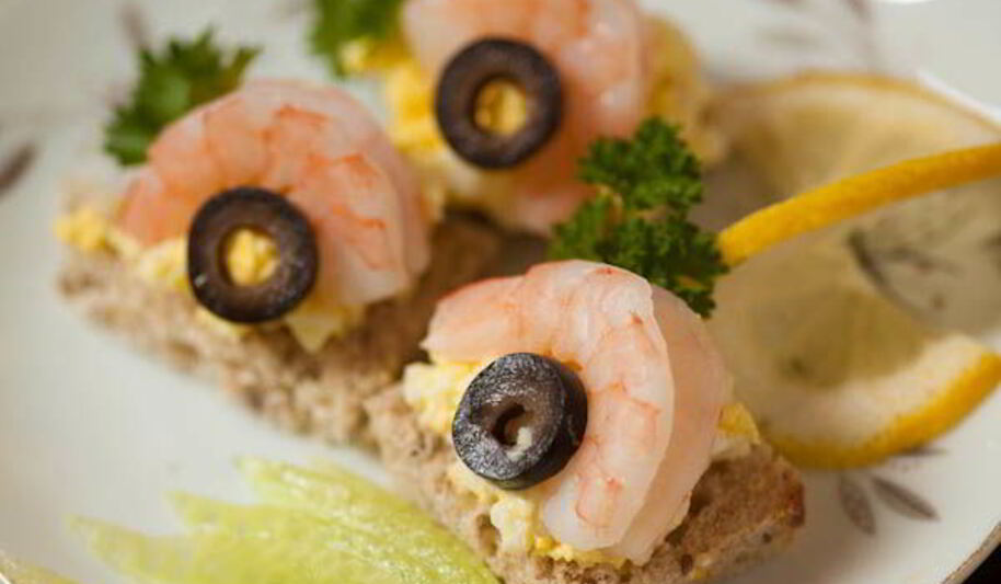 Рецепт канапе с креветками
