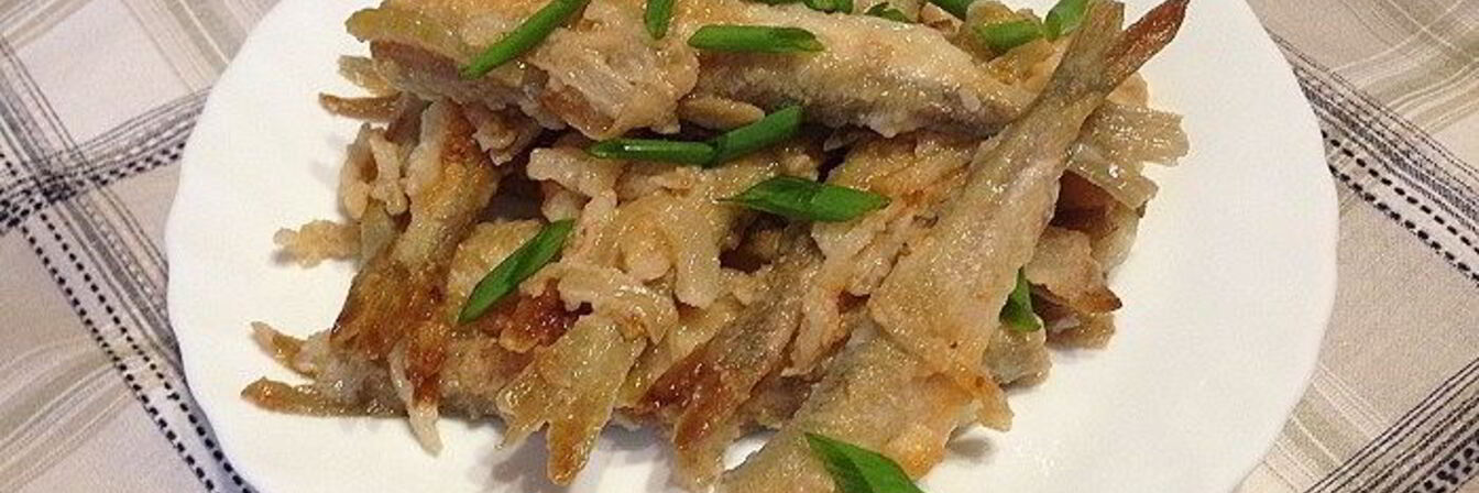 Корюшка жареная маринованная