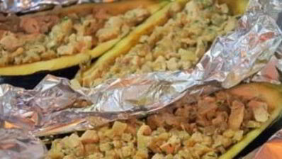 лодочки из баклажанов с курицей