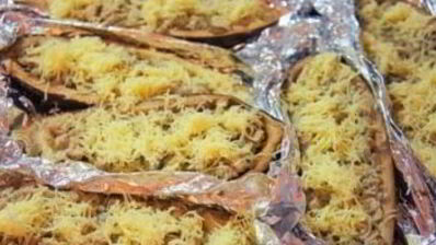 лодочки из баклажанов с курицей