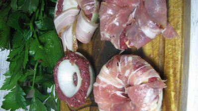 луковые кольца с фаршем фаршманже