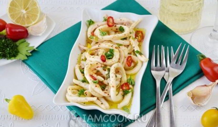 Рецепт маринованных кальмаров