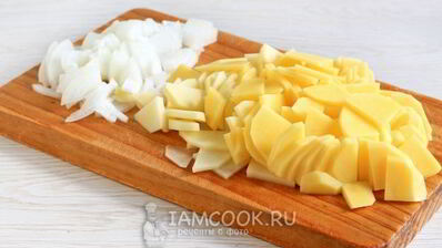 фриттата с картофелем и ветчиной