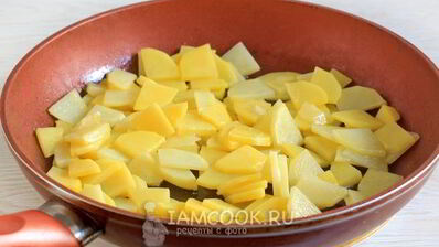 фриттата с картофелем и ветчиной