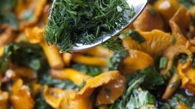 фриттата с лисичками