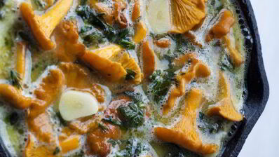 фриттата с лисичками