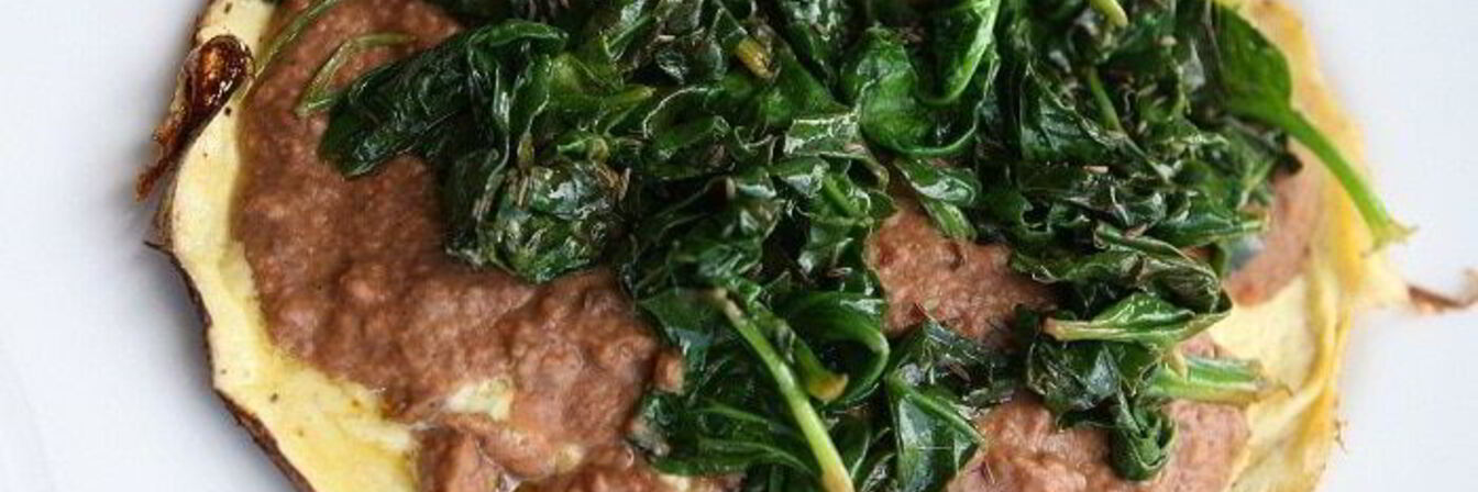 Мексиканский омлет с фасолью