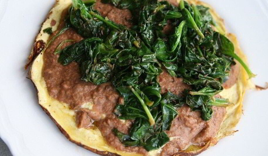 Рецепт мексиканского омлета с фасолью