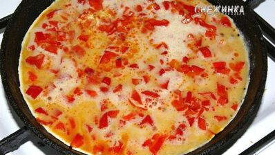 многоцветный омлет по мотивам испании