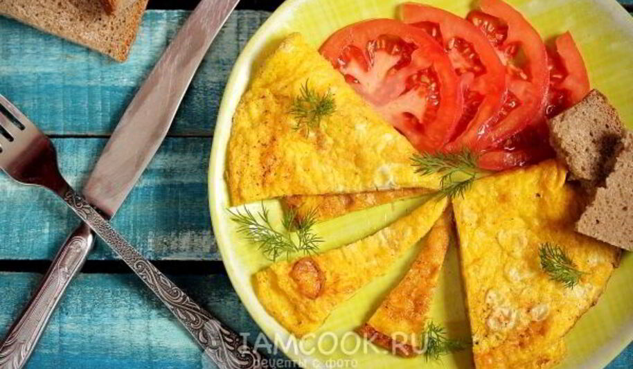 Рецепт омлета без молока