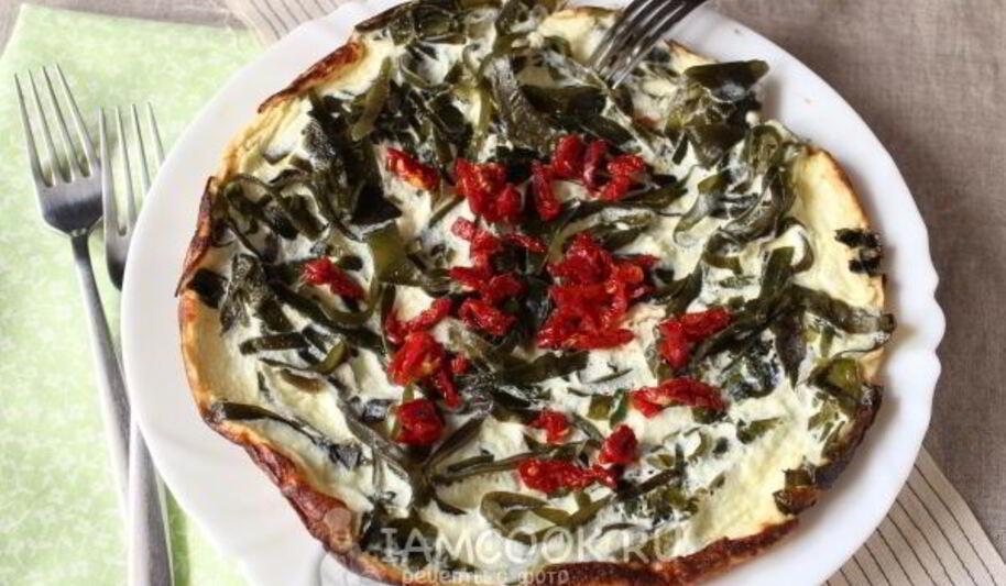 Рецепт омлета камуфляж с морской капустой