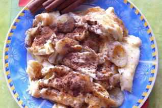 Омлет с бананом и корицей