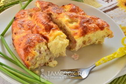 Омлет с фаршем в духовке