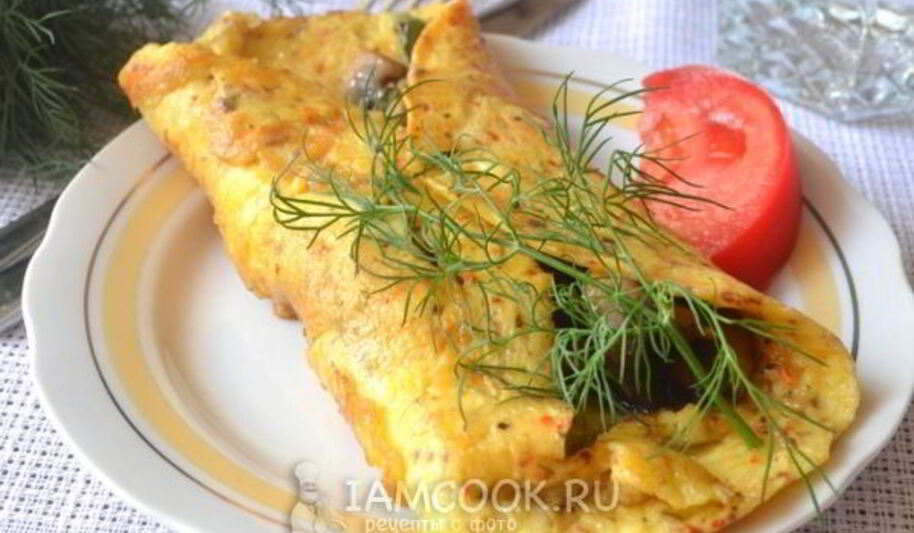 Рецепт омлета с грибами по-испански