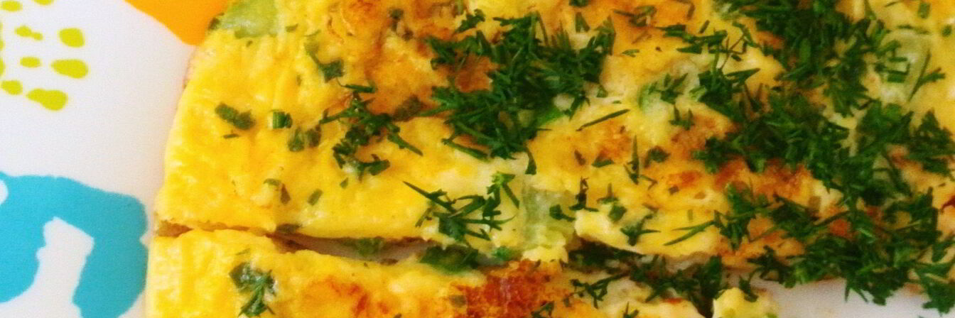 Омлет с кабачком и плавленым сыром