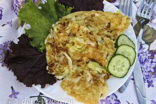 Омлет с капустой