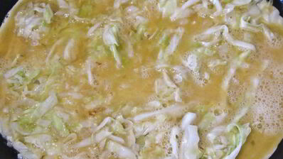 омлет с капустой