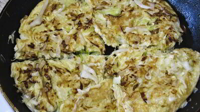 омлет с капустой