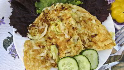 омлет с капустой