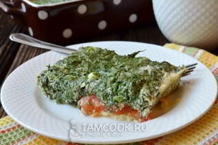 Омлет с творогом и укропом