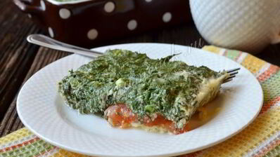 омлет с творогом и укропом