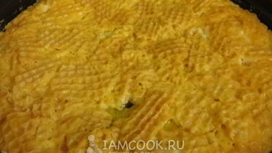 омлет с вафельными коржами в микроволновке