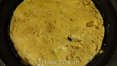 омлет с вафельными коржами в микроволновке