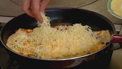 омлет с ветчиной и шампиньонами