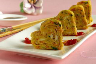 Омлет Сердечки