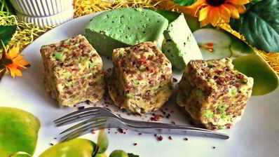 порционный омлет с гречкой