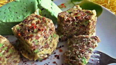 порционный омлет с гречкой