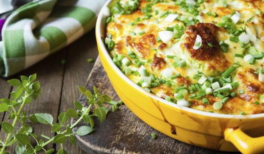 Рецепт запеченных в омлете кабачки