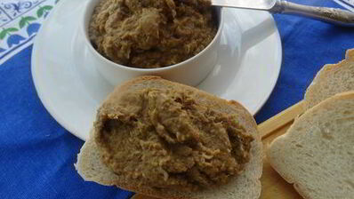 паштет из чечевицы с грибами