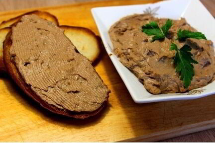 Паштет из куриной печени с грибами