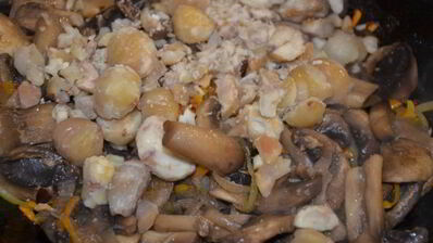 паштет с каштанами и шампиньонами