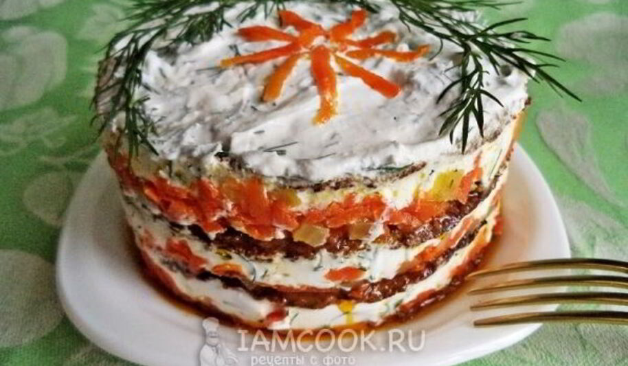 Рецепт печеночного торта из говяжьей печени