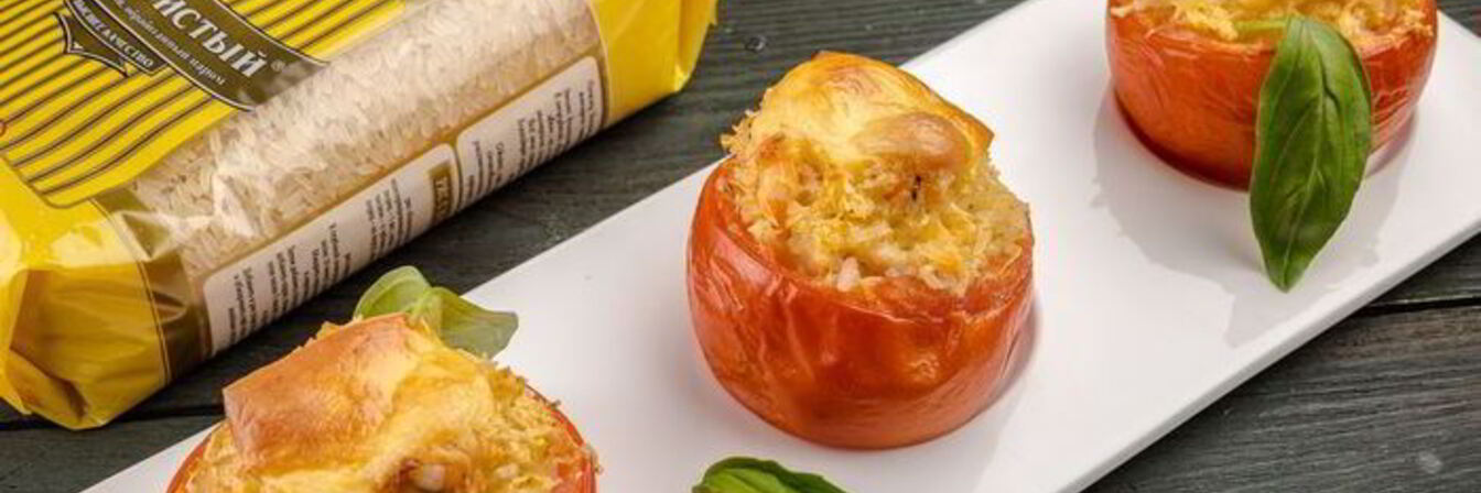Помидоры, фаршированные рисом и креветками