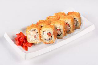 Горячие роллы с семгой и болгарским перцем