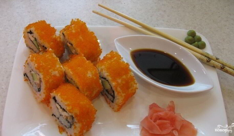 Рецепт ролла с лососем